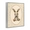 Stupell Industries Neutral Bunny in Oval Border Framed Giclee, design by LSR Design Studio